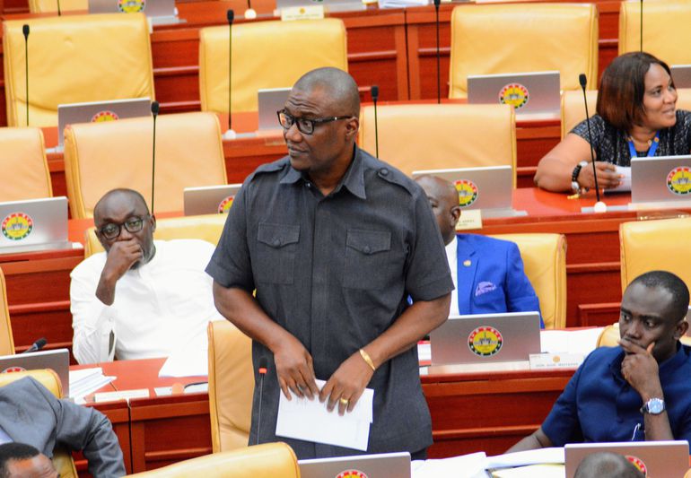 Effiduase/Asokore MP Dr Nana Ayew Afriyie speaking on the floor of Parliament