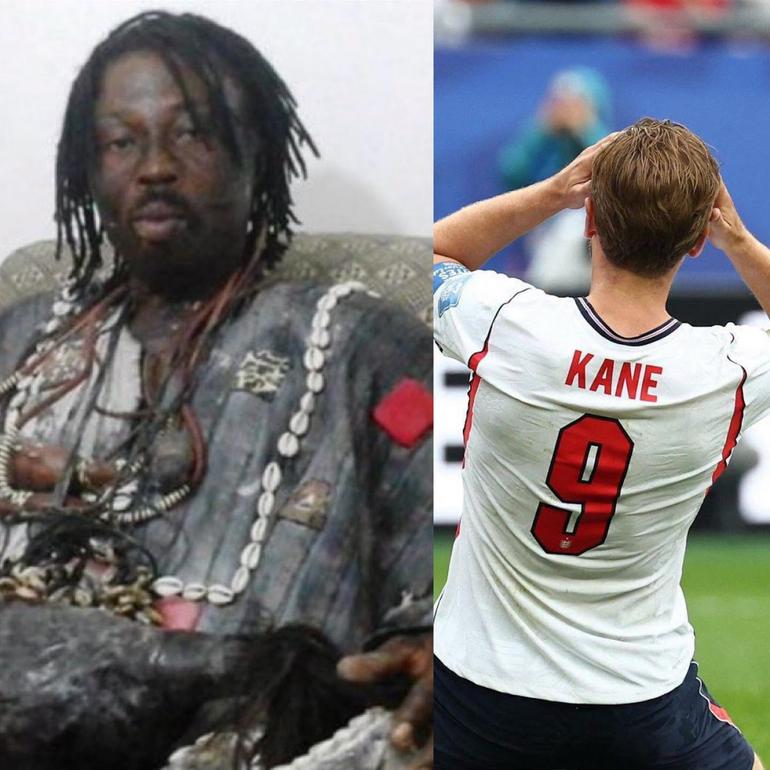 Fetish priest Kwaku Bonsam performs rituals to ‘free’ Harry Kane after Ghana draw