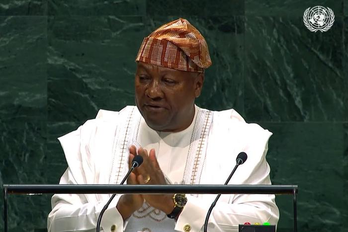 President Mahama addressing the 81st United Nations General Assembly in New York
