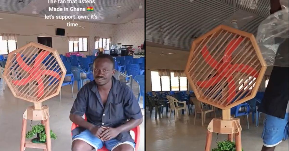 Ghanaian man goes viral after claiming he built AI voice-controlled fan (video)