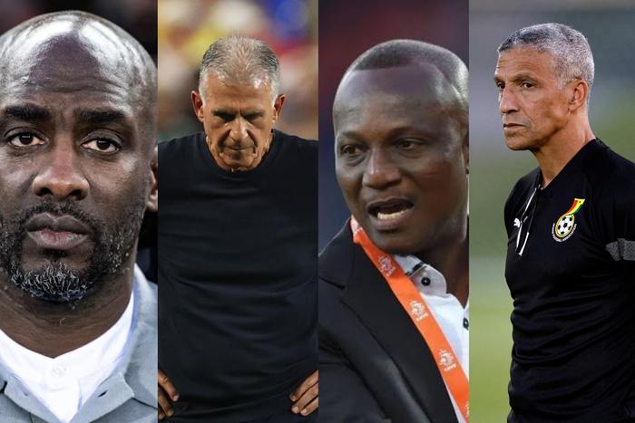 Otto Addo, Carlos Queiroz, Kwesi Appiah and Chris Hughton (in order from left to right)