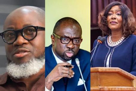 Acting Executive Director of  Economic and Organised Crime Office (EOCO), Raymond Archer (left),  Manhyia South Member of Parliament and lawyer, Nana Agyei Baffour Awuah (middle) and The president of the Ghana Bar Association, Efua Ghartey (right)