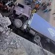 FanMilk Truck falls off the Achimota overhead onto road below