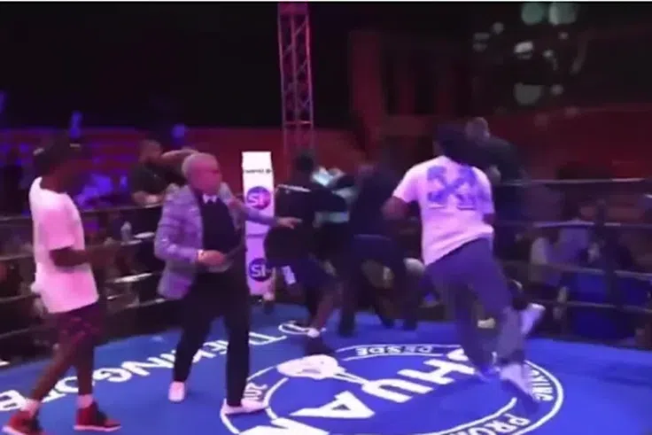 Referee attacked, thrown out of ring with punches after announcing winner (Video)