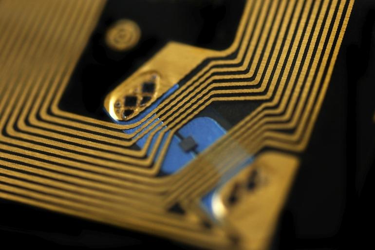 Pictured here is a standard RFID chip. Image via news.mit.edu