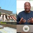 Akosombo Dam (left) and John Dramani Mahama (right)