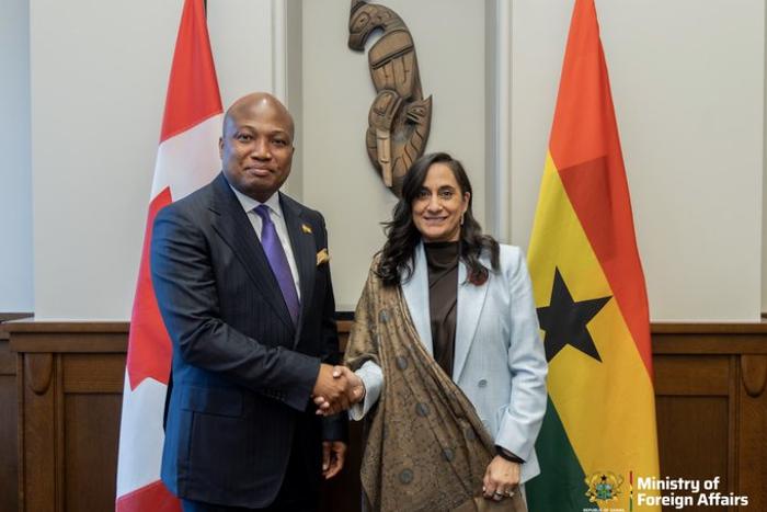 Foreign Affairs Minister Samuel Okudzeto Ablakwa and Her Excellency Anita Anand