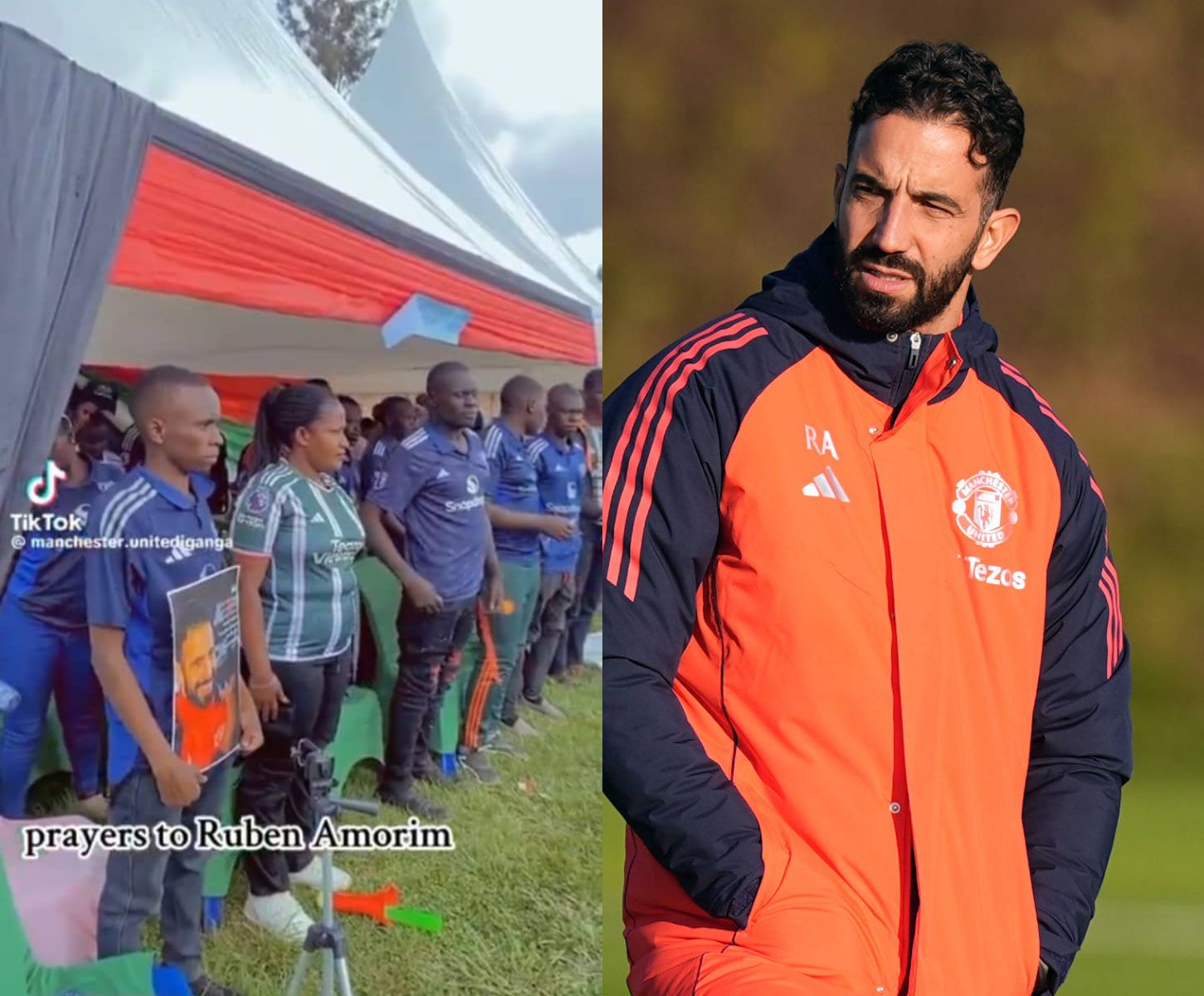 Video: Manchester United fans in Uganda hold a prayer for Ruben Amorim