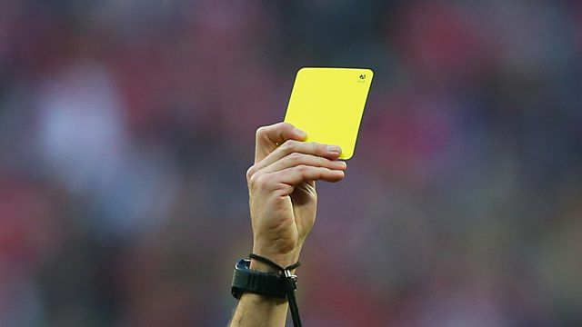 Yellow Card | Photo via BBC Sports