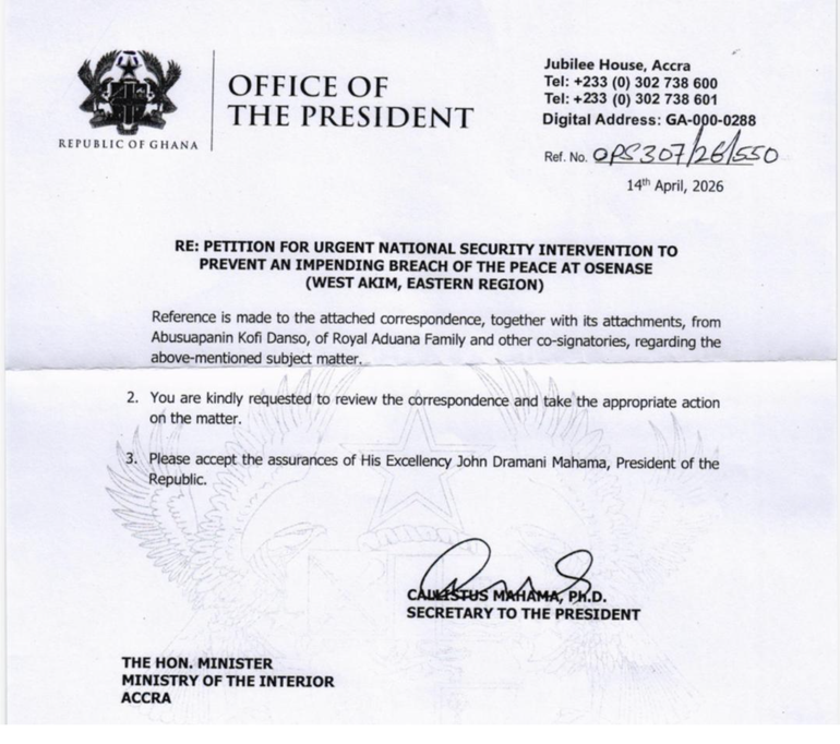 The lawlessness must stop - Osenasehemaa fires Okyenhene