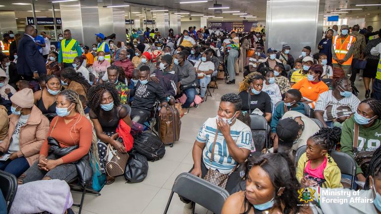 The first batch of 300 evacuees arrived at Accra’s Kotoka International Airport on May 27, 2026