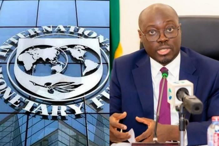 International Monetary Fund (left) and Minister of Finance, Ato Forson (right)