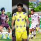 Etse Dogli signs for Medeama (left), Abdel Wadie Mourad (middle) signs for Kotoko and Abdul Aziz signs for Hearts of Oak (right)
