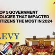 Top 5 government policies that impacted citizens the most in 2024
