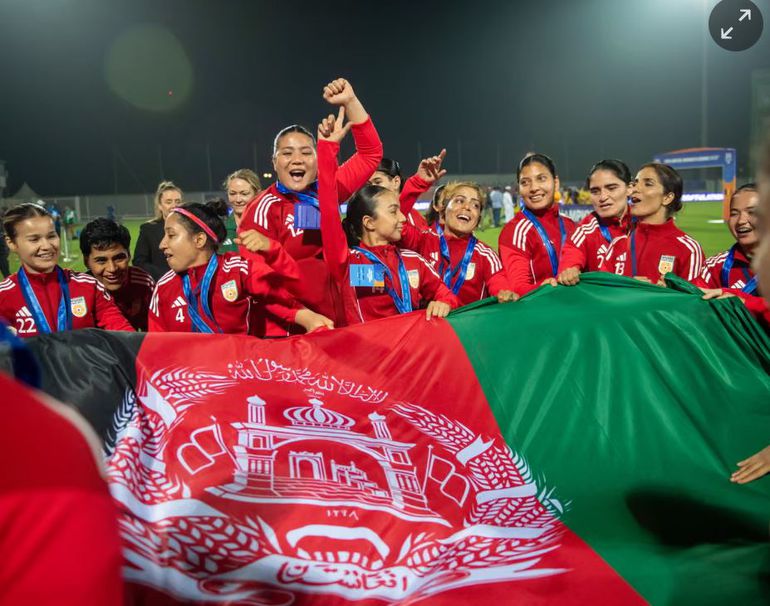 The Afghan Women United team competed in the inaugural Fifa Unites: Women’s Series in Morocco last year. Photograph: Jalal Morchidi/EPA