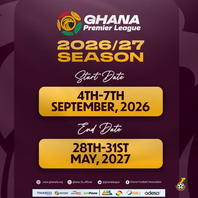 2026/27 Ghana Premier League schedules