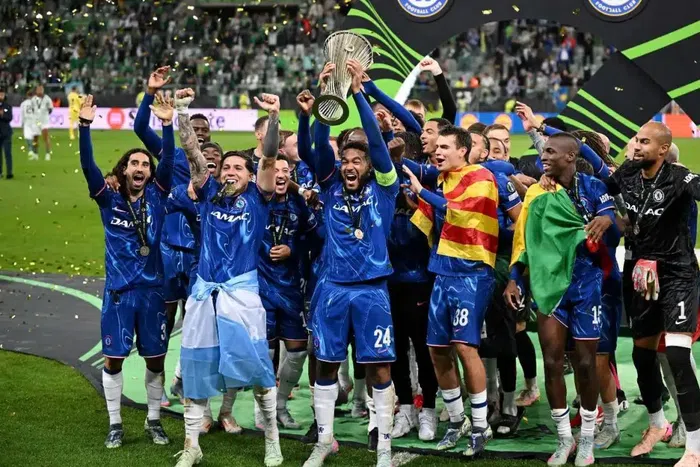 Chelsea lift Conference League trophy to become first club to win all 3 UEFA titles