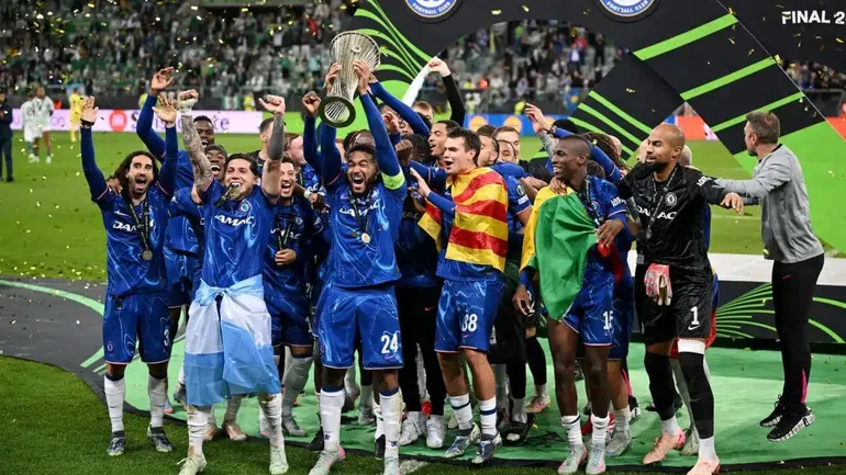 Chelsea lift Conference League trophy to become first club to win all 3 UEFA titles