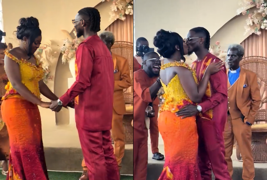 Ghana defender Gideon Mensah weds long-time girlfriend in colourful ceremony (Video)
