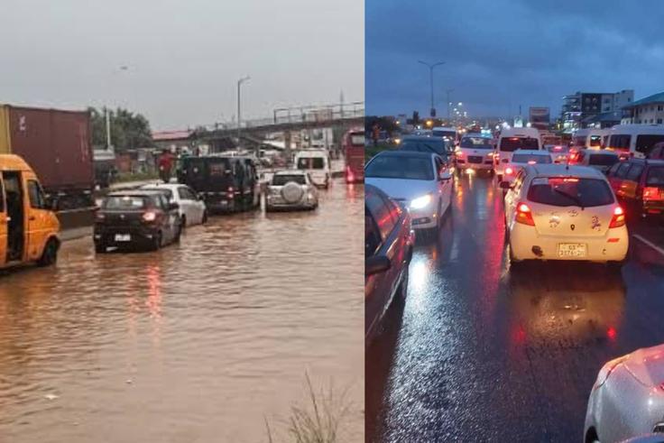 7 roads in Accra that experience heavy traffic during rains: See list