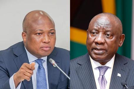 Minister for Foreign Affairs, Samuel Okudzeto Ablakwa (left), South Africa President, Cyril Ramaphosa (right)