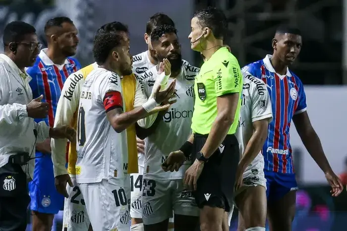 The suspension means Neymar will miss Santos' next three matches [Ricardo Moreira/Getty Images]