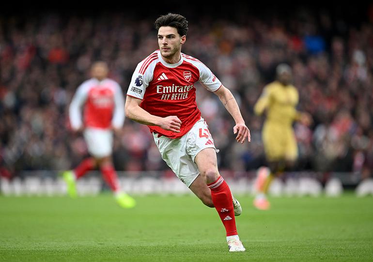 Arsenal midfielder Declan Rice (Photo by Clive Mason/Getty Images)