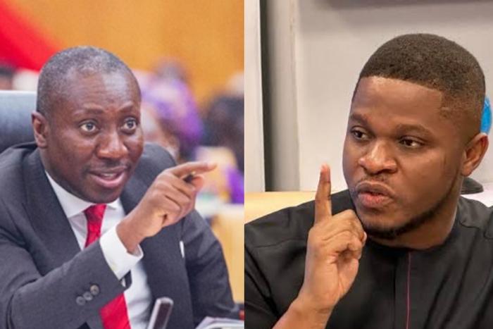 Minority Leader Alexander Afenyo-Markin (left) and Ghana Gold Board (GoldBod) Chief Executive Officer Sammy Gyamfi.