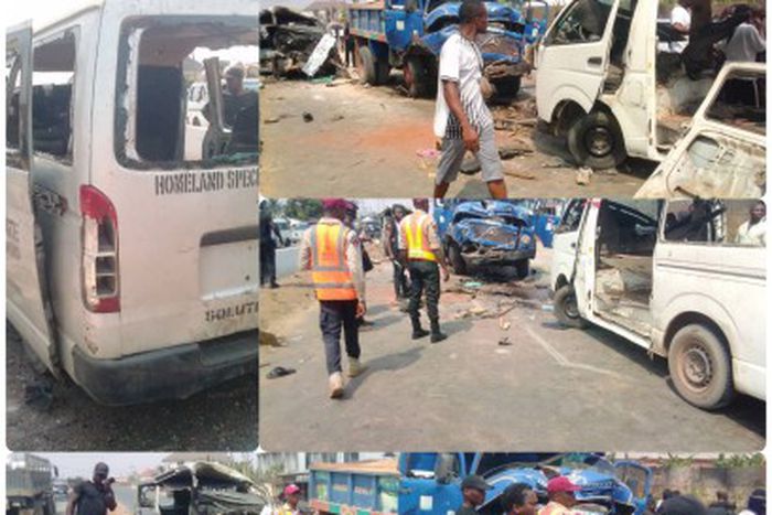 Many feared dead as Anambra task force vehicle rams into loaded tipper