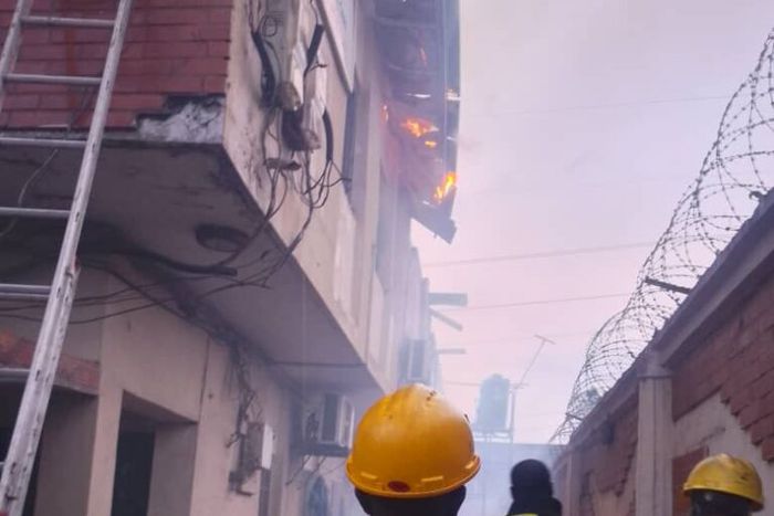 LASEMA successfully contains raging fire at Ago medical facility in Lagos