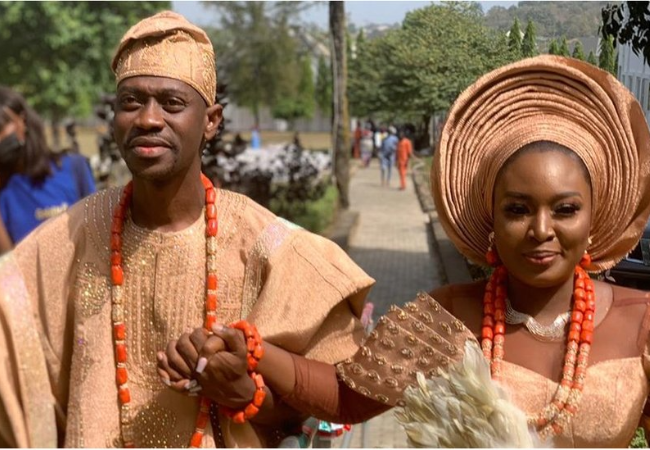 Lateef Adedimeji and his wife, actress Adebimpe Oyebade