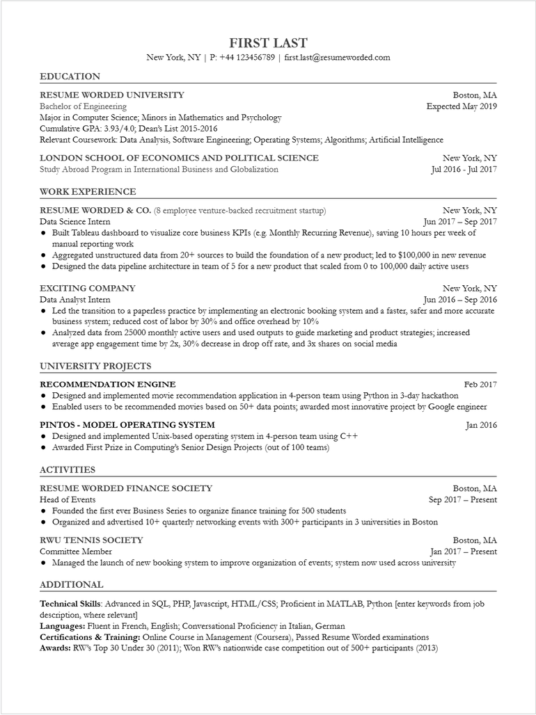 best-cv-template-for-entry-level-roles