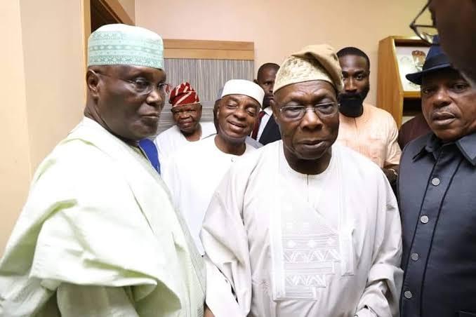 Former President Obasanjo with Presidential candidate Atiku Abubakar