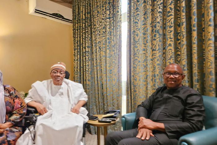 Peter Obi visits former military ruler, Ibrahim Badamsai Banagida at his residence in Niger State.