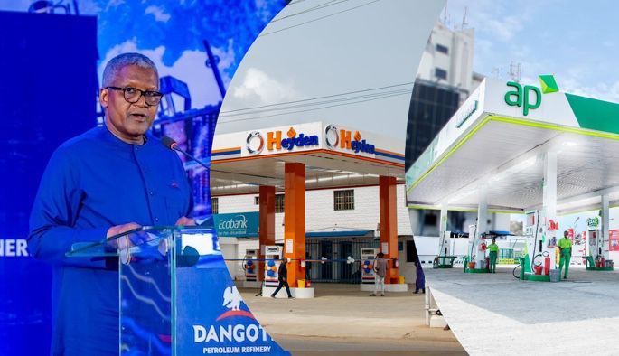 Filling stations selling cheap Dangote Refinery petrol
