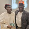 R-L: Ralph Nwosu, founder and pioneer Chairman of the African Democratic Congress (ADC) and new ADC Natioal Chairman, David Mark.