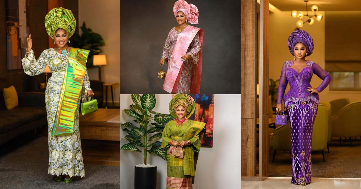Mercy Aigbe's Fashion Tribute: 4 Stunning Outfits Honor Her Mother