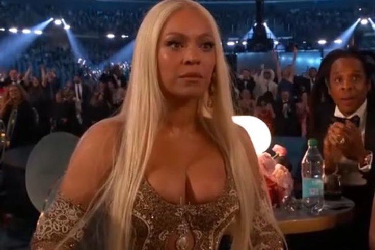 Social media reacts to Beyonce's shock after winning Grammy Award