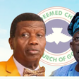 A side-by-side photo collage featuring RCCG General Overseer Pastor Enoch Adeboye on the left and Nigerian President Bola Ahmed Tinubu on the right, with the Redeemed Christian Church of God logo blurred in the background.