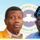 A side-by-side photo collage featuring RCCG General Overseer Pastor Enoch Adeboye on the left and Nigerian President Bola Ahmed Tinubu on the right, with the Redeemed Christian Church of God logo blurred in the background.