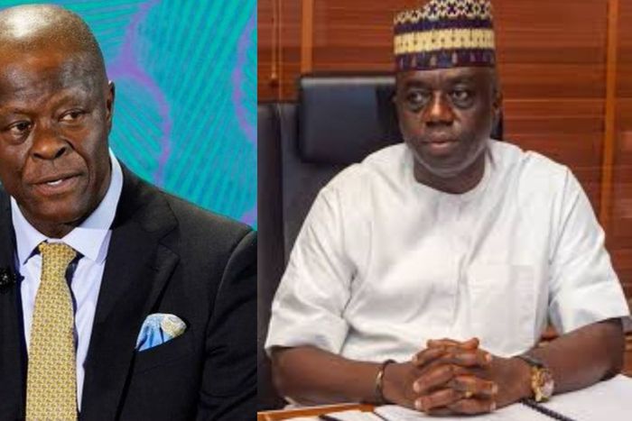 The Minister of Finance, Wale Edun (L), and the Accountant-General of the Federation (AGF), Shamsedeen Babatunde Ogunjimi (R).