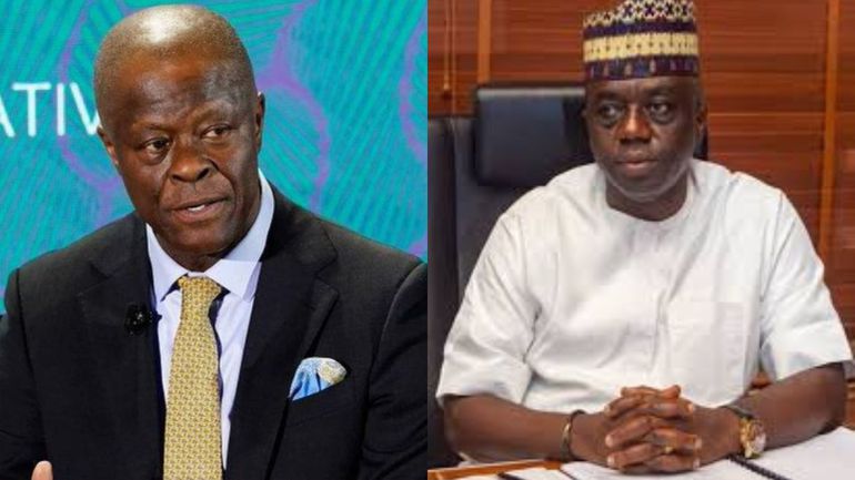 The Minister of Finance, Wale Edun (L), and the Accountant-General of the Federation (AGF), Shamsedeen Babatunde Ogunjimi (R).