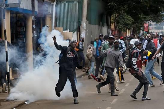 Police disperse traders protesting import-duty changes in Nairobi on August 28, 2026.