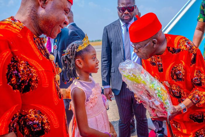 Enugu State Governor, Peter Mbah welcomes President Bola Tinubu to the South-East state.