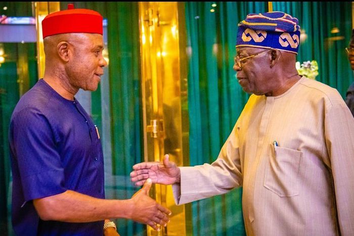 President Bola Tinubu and Enugu State Governor, Peter Mbah.