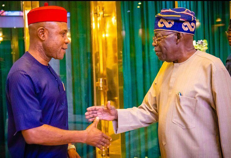 President Bola Tinubu and Enugu State Governor, Peter Mbah.