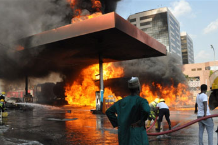 Fire consumes driver, motor boy at Ibadan petrol station