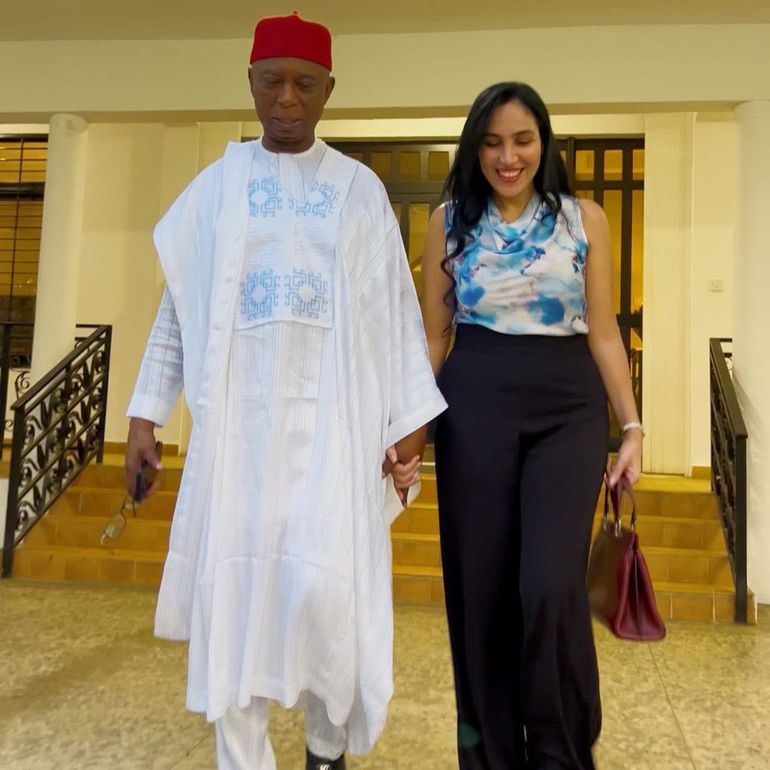 Senator Nwoko and his wife Laila Charani | Credit: X/@Prince_NedNwoko