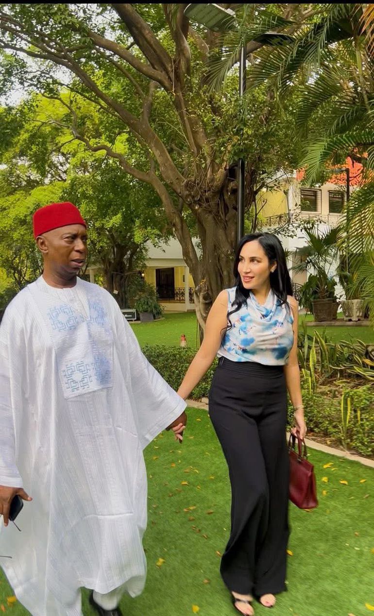 Senator Nwoko and his wife Laila Charani | Credit: X/@Prince_NedNwoko