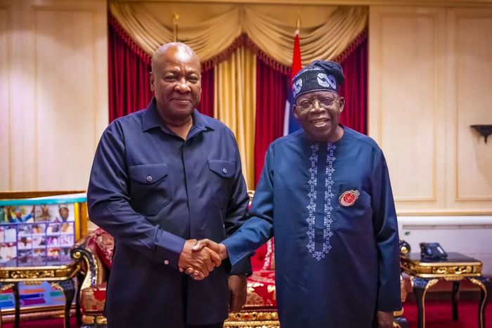 Ghana’s President-Elect, John Dramani Mahama, met with Nigeria’s President Bola Tinubu at the Presidential Villa in Abuja. [X, formerly Twitter]